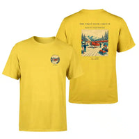 Thumbnail for VINTAGE G4480 - The First Snow Circuit - Double-Side T-Shirt design on yellow double side t shirt
