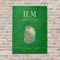 Thumbnail for Wilmington International Airport ILM - Canvas Framed - Green