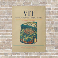 Thumbnail for Vitoria Airport VIT — Vitoria-Gasteiz vertical canvas print - no frame - beige background