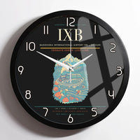 Thumbnail for Bagdogra International Airport (IXB) design on black framed wall clock