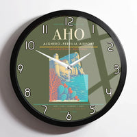 Thumbnail for AlgheroFertilia Airport AHO Wall-Clock Framed - Green Army