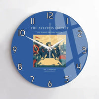 Thumbnail for VINTAGE G4164 - The Aviatrix Circuit - Designed Wall Clocks design on blue no-frame
