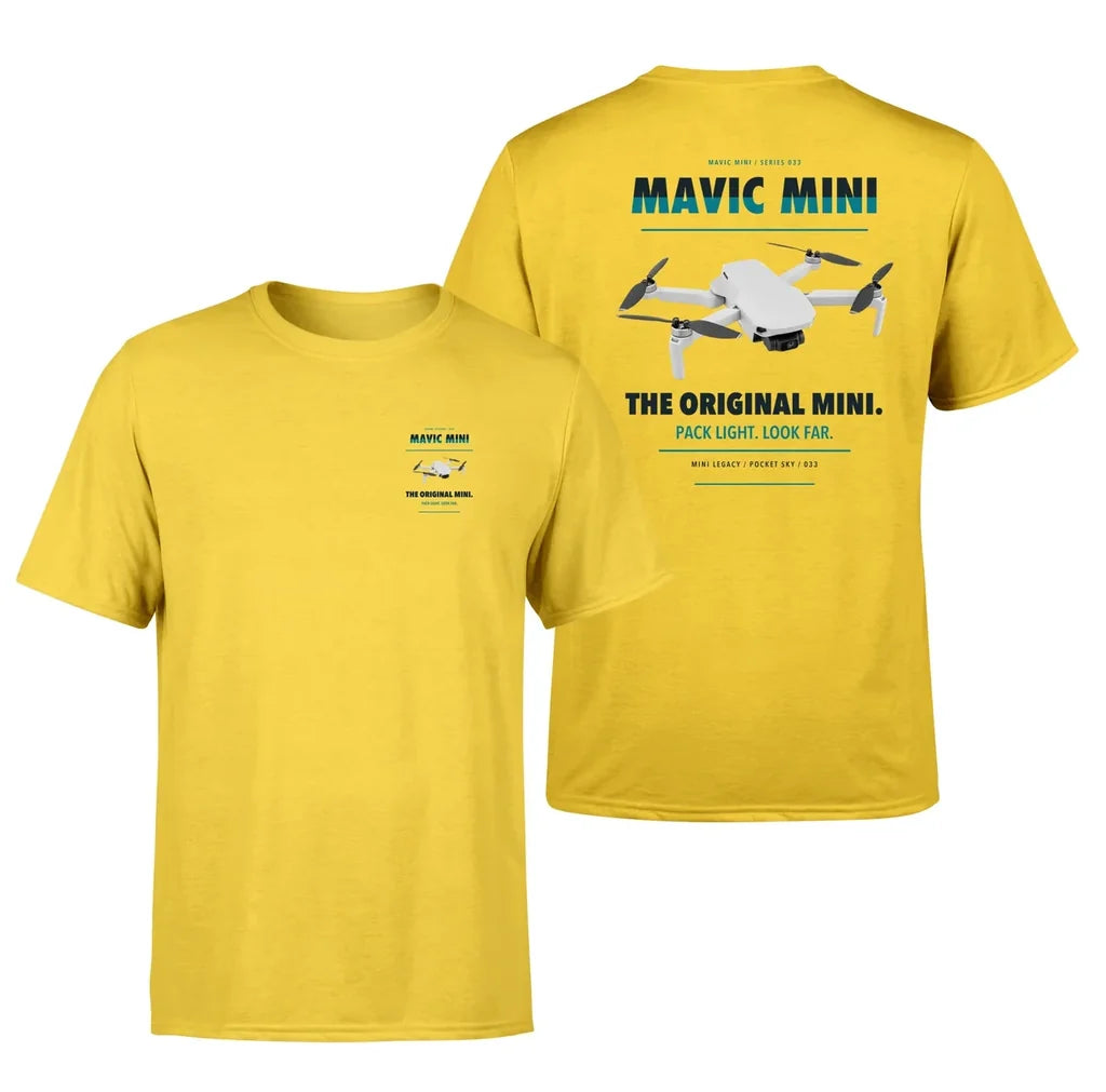 DJI Mavic Mini design on yellow t shirt
