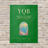 Thumbnail for Quebec City Jean Lesage International Airport YQB - Canvas Framed - Green