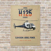 Thumbnail for Airbus H125 vertical canvas print - no frame - beige background