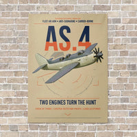 Thumbnail for Fairey Gannet AS.4 vertical canvas print - no frame - beige background
