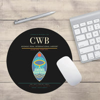 Thumbnail for Afonso Pena International Airport (CWB) design on black round mouse pad