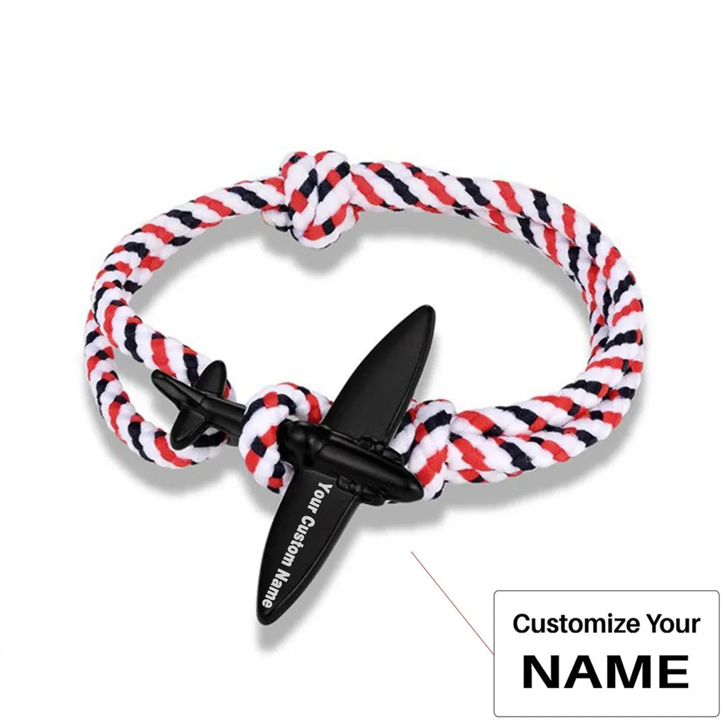 Customisable Thinner & Small Airplane Bracelet - view 19