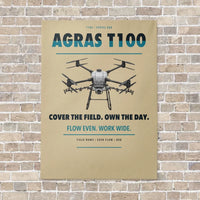 Thumbnail for DJI Agras T100 vertical canvas print - no frame - beige background