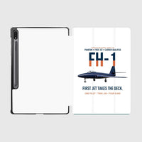 Thumbnail for FH-1 Phantom First Jet Takes the Deck design on white samsung tablet tablet case