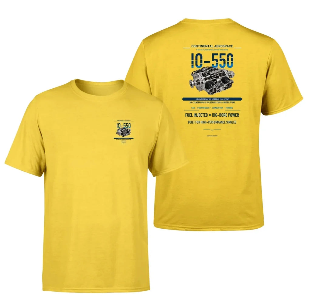 IO-550 design on yellow t shirt