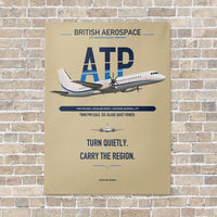 Thumbnail for British Aerospace ATP vertical canvas print - no frame - beige background