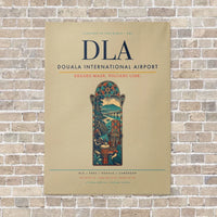 Thumbnail for Douala International Airport DLA vertical canvas print - no frame - beige background