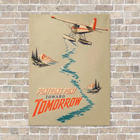 Thumbnail for Pontoons Point Toward Tomorrow vertical canvas print - no frame - beige background