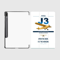 Thumbnail for Piper J-3 Cub design on white samsung tablet tablet case