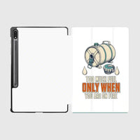 Thumbnail for Too Much Fuel Only When You Are On Fire design on white samsung tablet tablet case