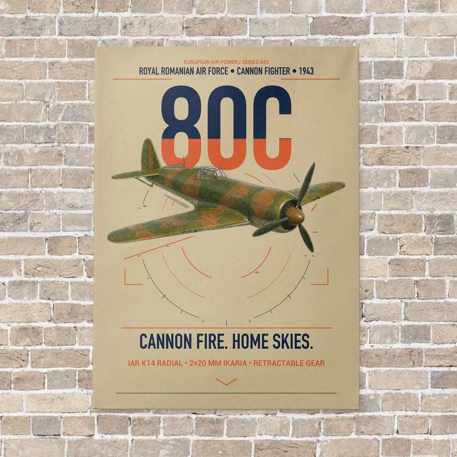 IAR 80C vertical canvas print - no frame - beige background
