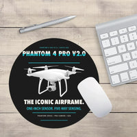 Thumbnail for DJI Phantom 4 Pro V2.0 design on black round mouse pad