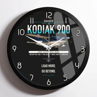 Thumbnail for Daher Kodiak 900 design on black framed wall clock