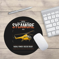Thumbnail for Bristol Sycamore HR14 design on black round mouse pad