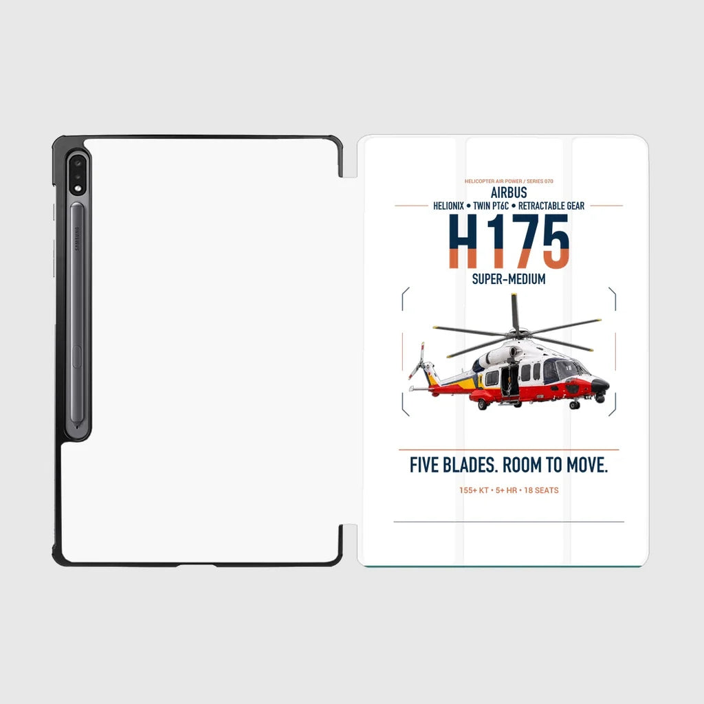 Airbus H175 design on white samsung tablet tablet case