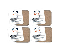 Thumbnail for Kawasaki C-2 design on white 4 pieces set coaster