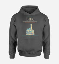 Thumbnail for Bukhara International Airport (BHK) design on dark gray hoodie single-side print