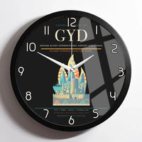 Thumbnail for Heydar Aliyev International Airport (GYD) design on black framed wall clock