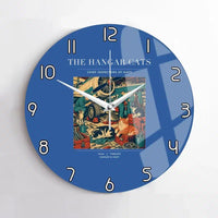 Thumbnail for VINTAGE G4137 - The Hangar Cats - Designed Wall Clocks design on blue no-frame