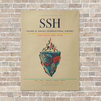 Thumbnail for Sharm El Sheikh International Airport SSH vertical canvas print - no frame - beige background