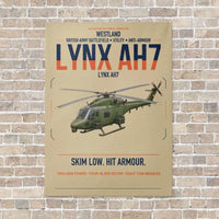 Thumbnail for Westland Lynx AH7 vertical canvas print - no frame - beige background