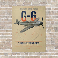 Thumbnail for Messerschmitt Bf 109G-6 vertical canvas print - no frame - beige background