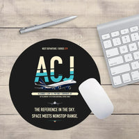 Thumbnail for Airbus ACJ320neo design on black round mouse pad
