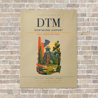 Thumbnail for Dortmund Airport DTM vertical canvas print - no frame - beige background