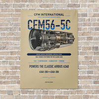 Thumbnail for CFM56-5C vertical canvas print - no frame - beige background