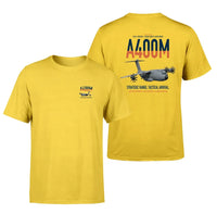 Thumbnail for Airbus A400M Atlas design on yellow t-shirt, double-side print