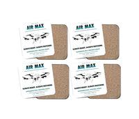 Thumbnail for Percepto Air Max design on white 4 pieces set coaster