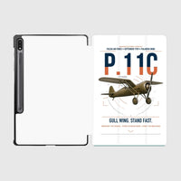 Thumbnail for PZL P.11c design on white samsung tablet tablet case