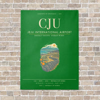 Thumbnail for Jeju International Airport CJU - Canvas Framed - Green