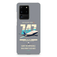 Thumbnail for Boeing 747-400 Dreamlifter design on samsung case - gray