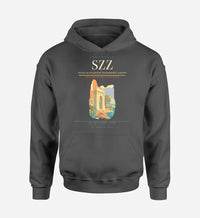 Thumbnail for Szczecin-Goleniów Solidarność Airport (SZZ) design on dark gray hoodie single-side print