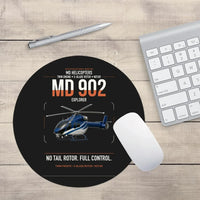 Thumbnail for MD Helicopters MD 902 Explorer design on black round mouse pad