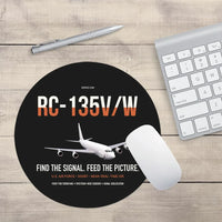 Thumbnail for RC-135V W Rivet Joint design on black round mouse pad