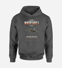 Thumbnail for Westland Wasp HAS1 design on dark gray double-side hoodie, single-side print