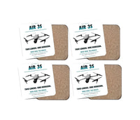 Thumbnail for DJI Air 3S design on white 4 pieces set coaster