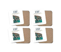 Thumbnail for Erfurt-Weimar Airport (ERF) design on white 4 pieces set coaster