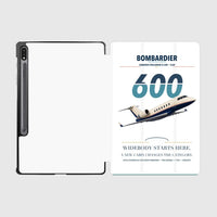 Thumbnail for Bombardier Challenger 600 design on white samsung tablet tablet case