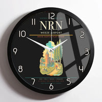 Thumbnail for Weeze Airport (NRN) design on black framed wall clock