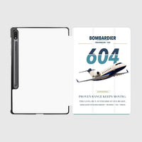 Thumbnail for Bombardier Challenger 604 design on white samsung tablet tablet case
