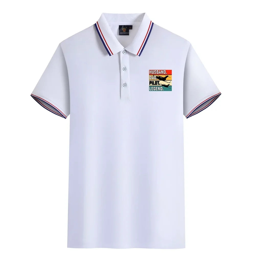 Customisable Husband & Dad & Pilot Polo Shirt - view 18